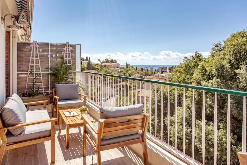 شقة L36 Sea View Terrace 10Min Walking To Sea/Parking & Ac نيس المظهر الخارجي الصورة